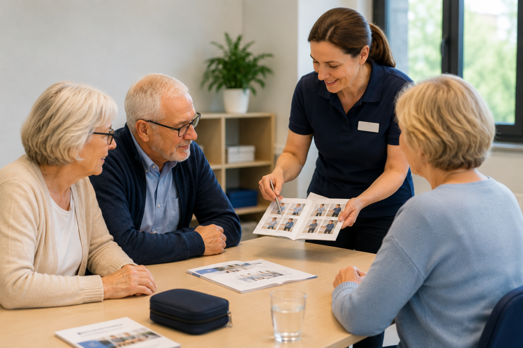 Gruppenschulung zur INR-Selbstmessung mit mehreren Teilnehmern